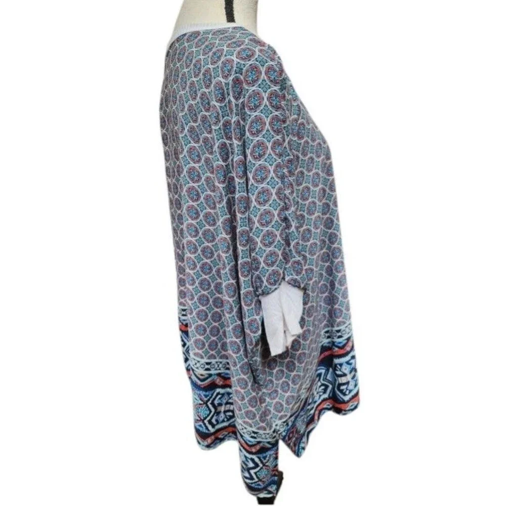 Bobeau Boho Top Size Medium Artsy Oversized - Picture 3 of 8